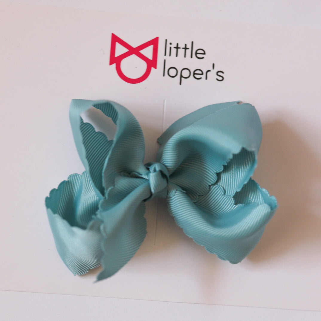 New 4 Inch Scalloped Ribbon Bows