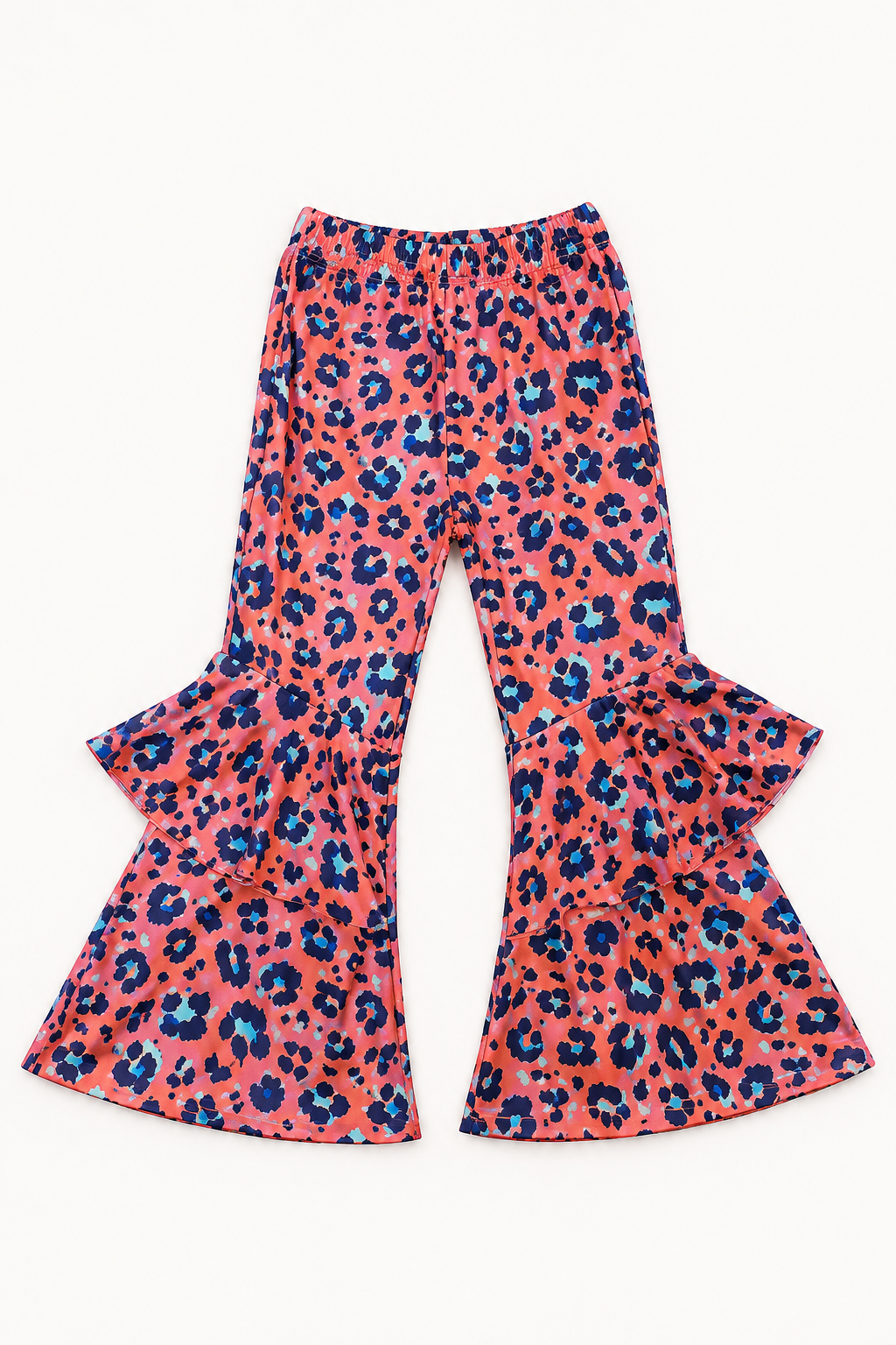 Coral Leopard Bell Bottoms