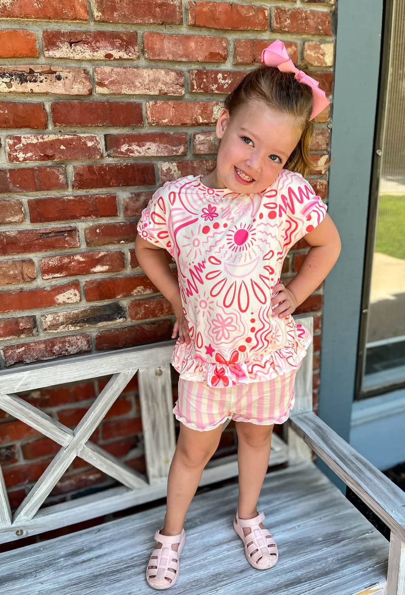 Pink Doodle Lounge Set