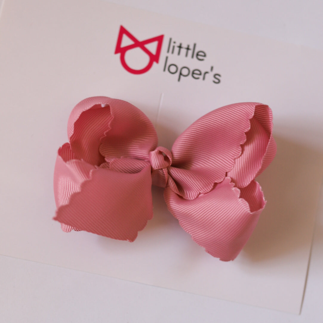 New 4 Inch Scalloped Ribbon Bows