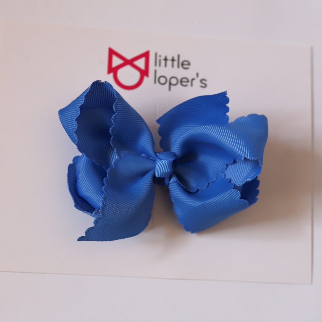 New 4 Inch Scalloped Ribbon Bows