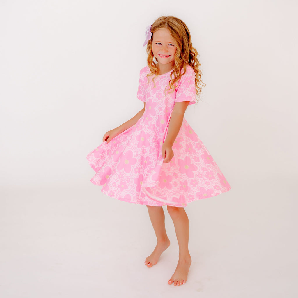 Swirl Twirl Dress + Biker Shorts Set
