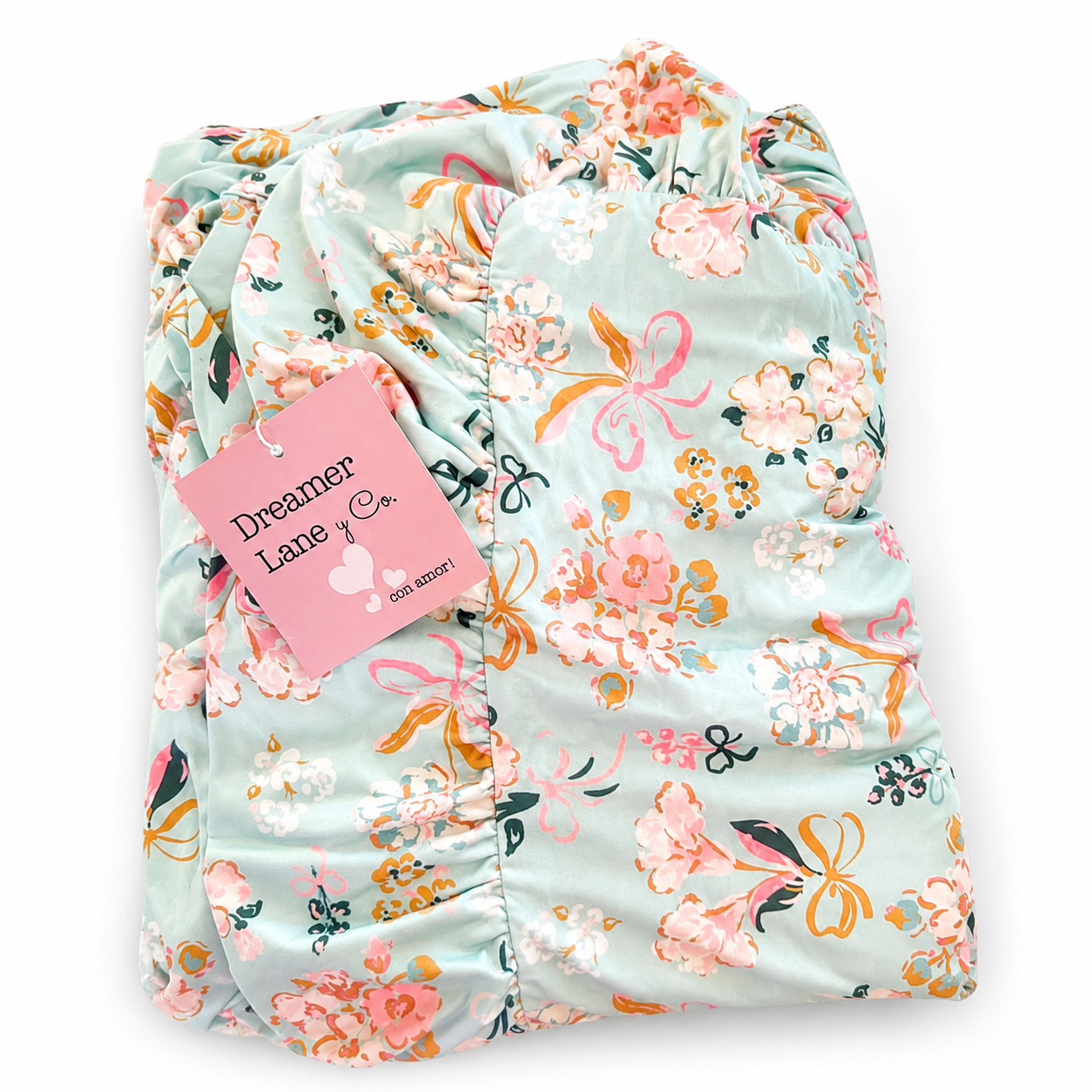 Blue Floral Throw Blanket