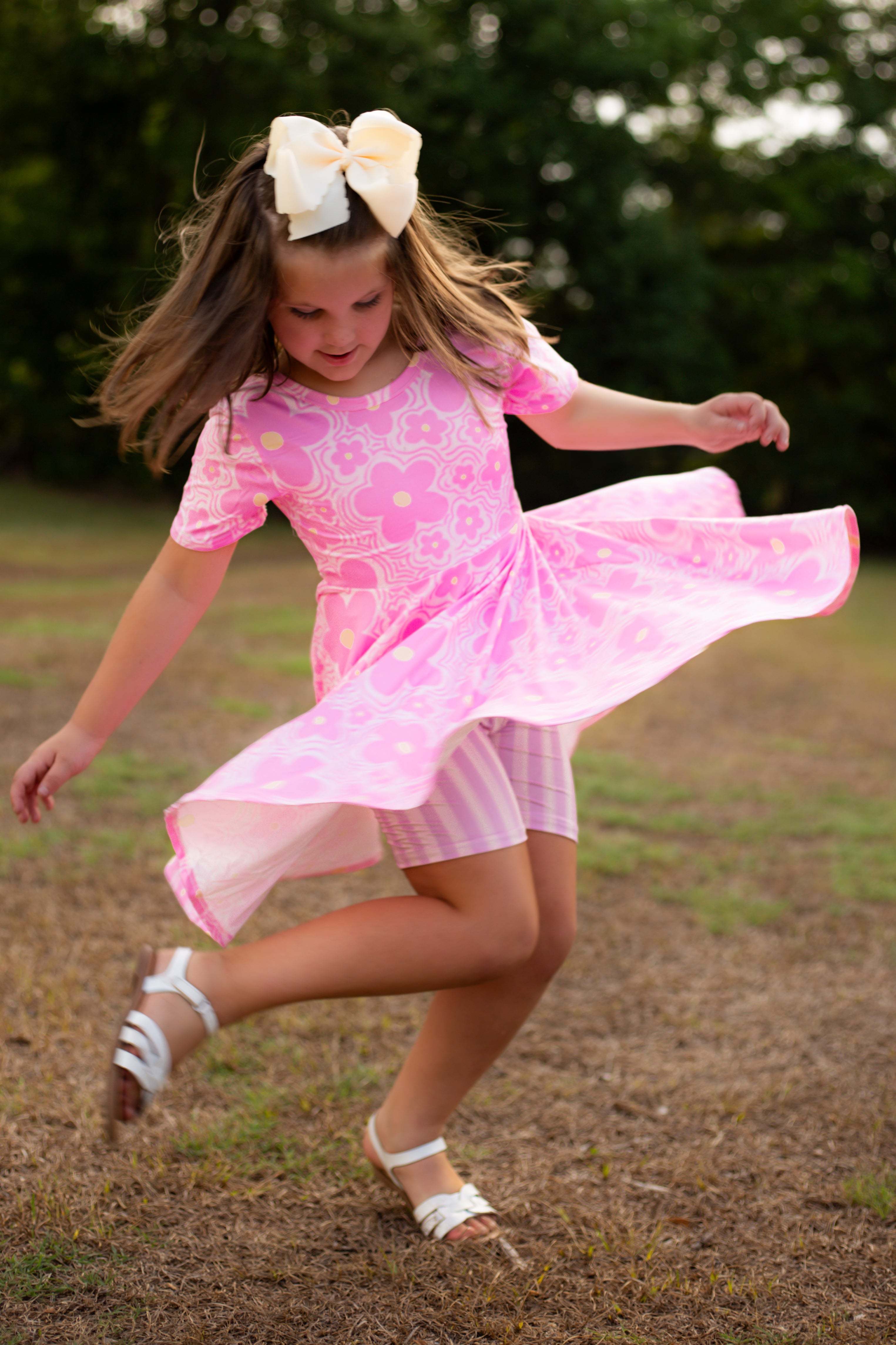 Swirl Twirl Dress + Biker Shorts Set