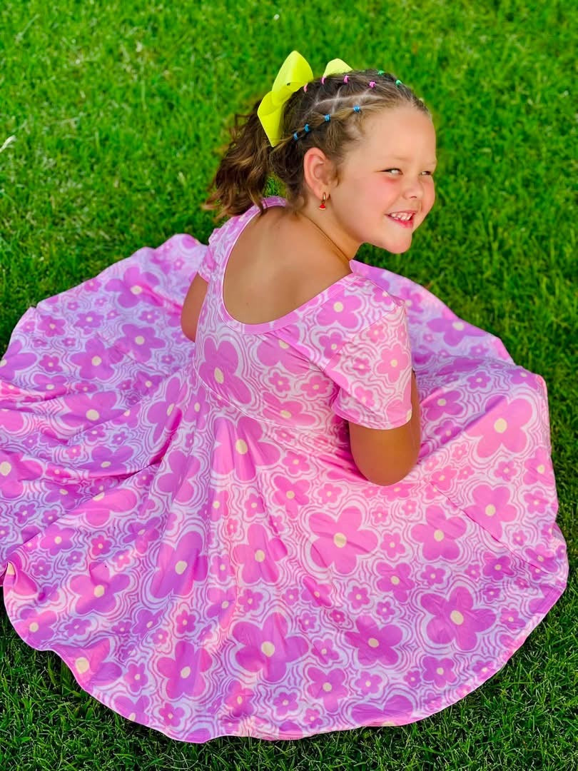 Swirl Twirl Dress + Biker Shorts Set