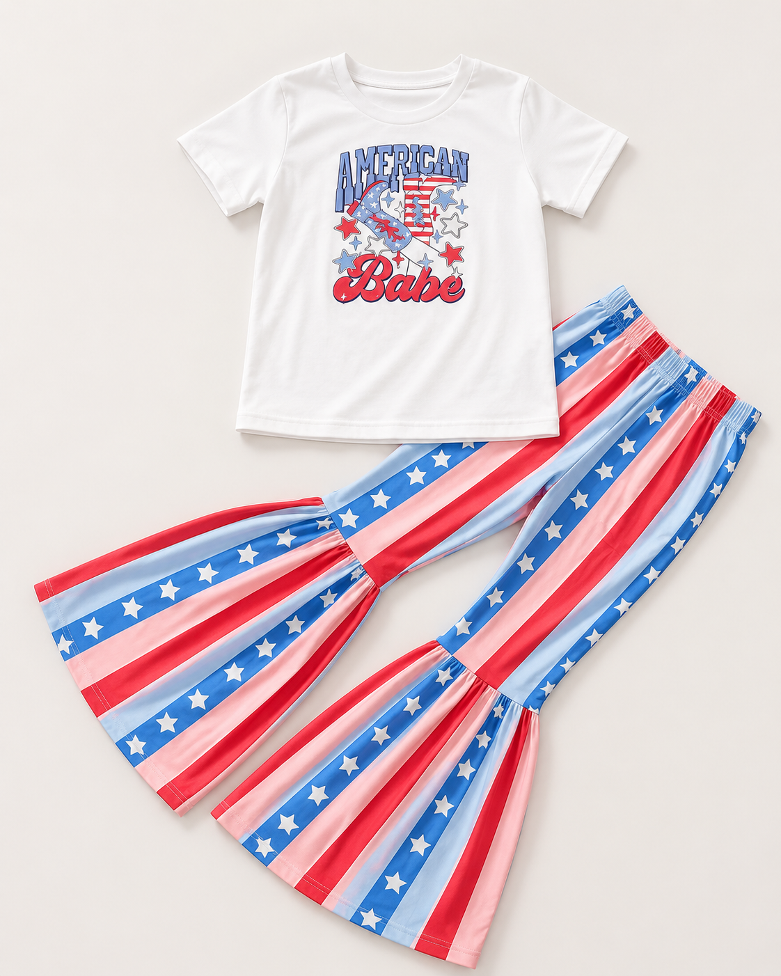 American Babe Bell Bottoms + Tee Set
