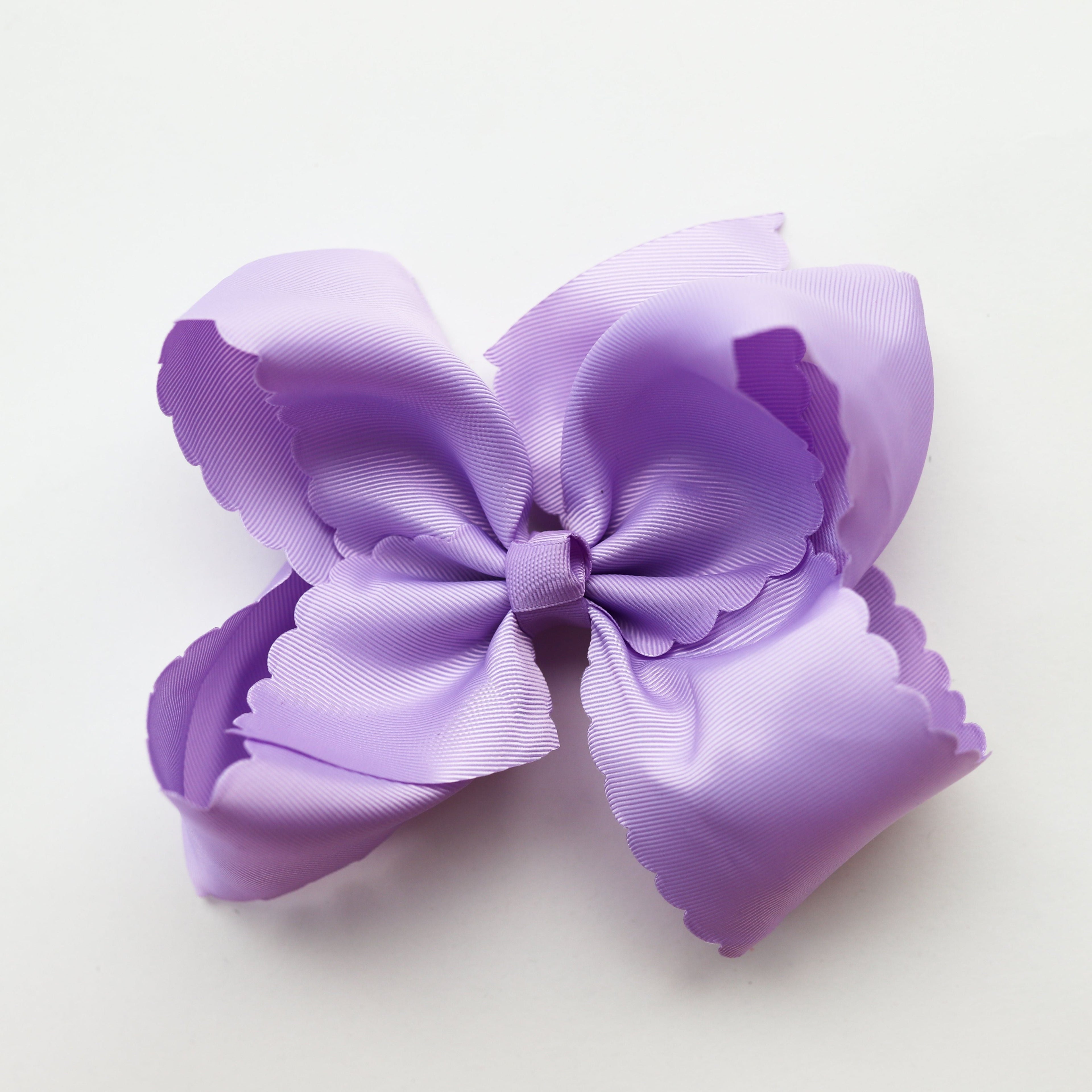 New 8 Inch Scalloped Ribbon Bows