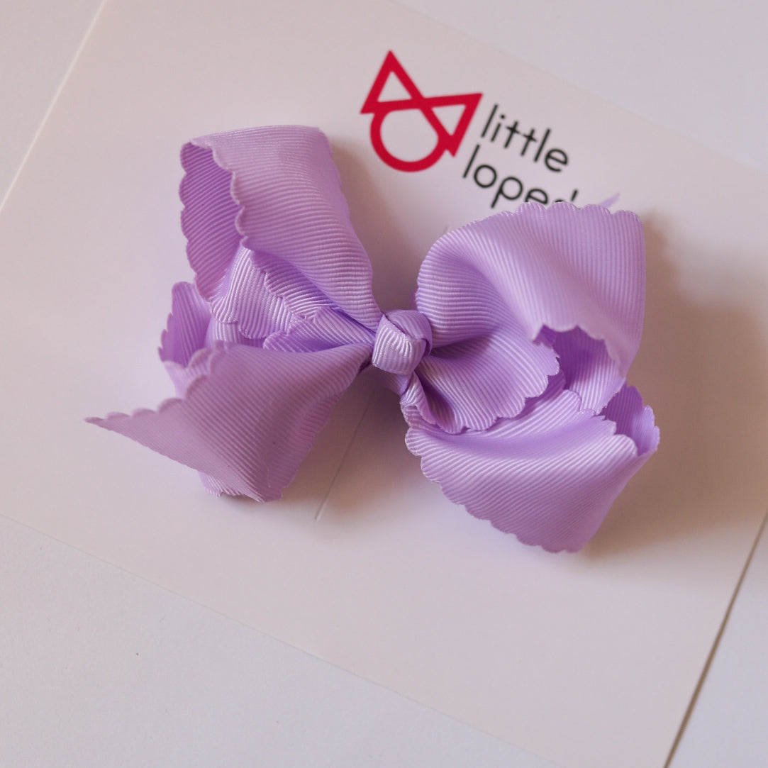 New 4 Inch Scalloped Ribbon Bows