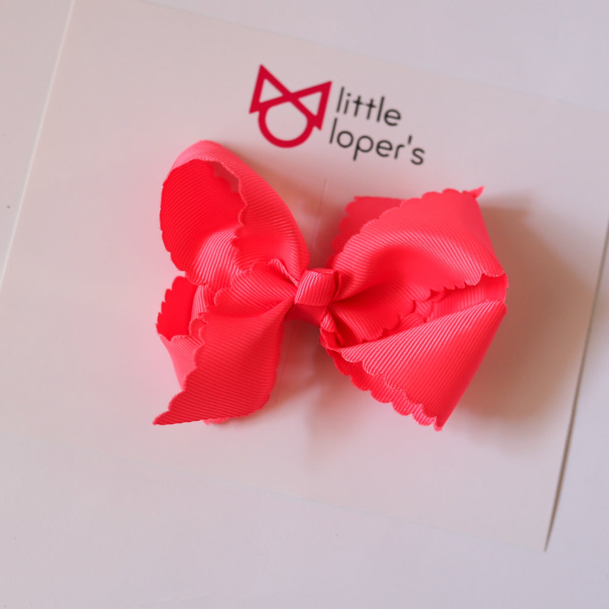 New 4 Inch Scalloped Ribbon Bows