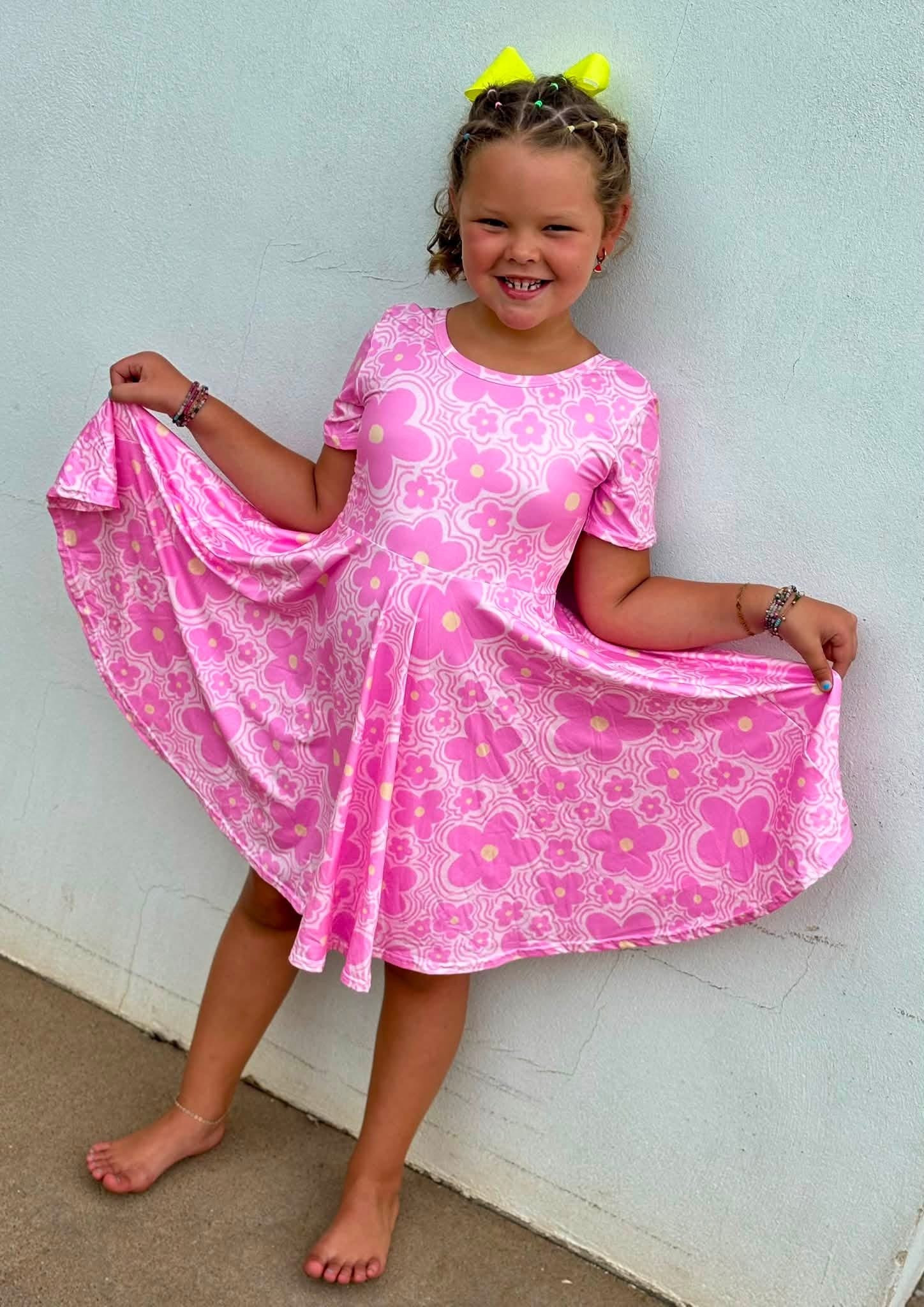 Swirl Twirl Dress + Biker Shorts Set