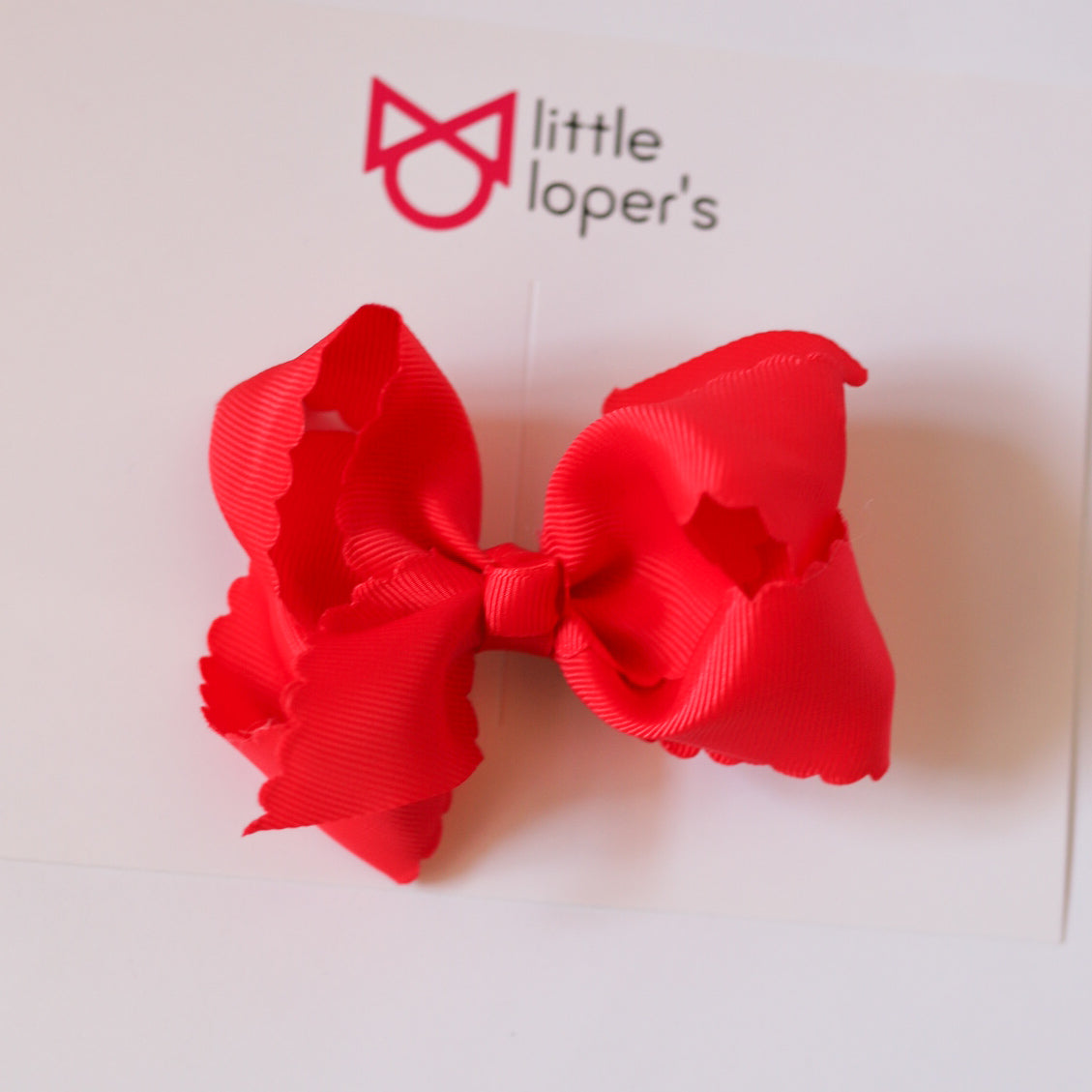 New 4 Inch Scalloped Ribbon Bows