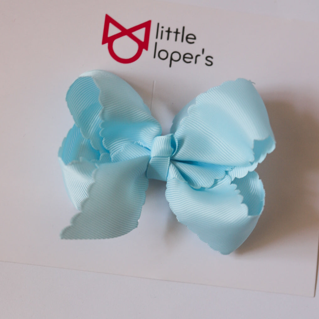 New 4 Inch Scalloped Ribbon Bows
