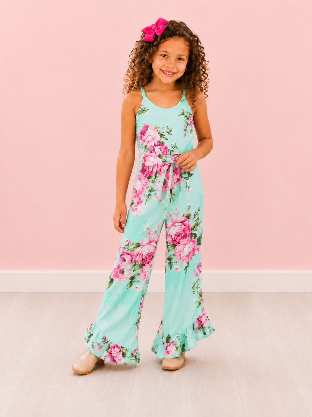 Mint Floral Romper