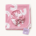 Pink Rainbow Swaddle Blanket Set
